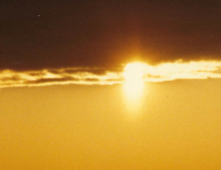 Dropping Medjugorje sun before sunset by Jeff Syblik